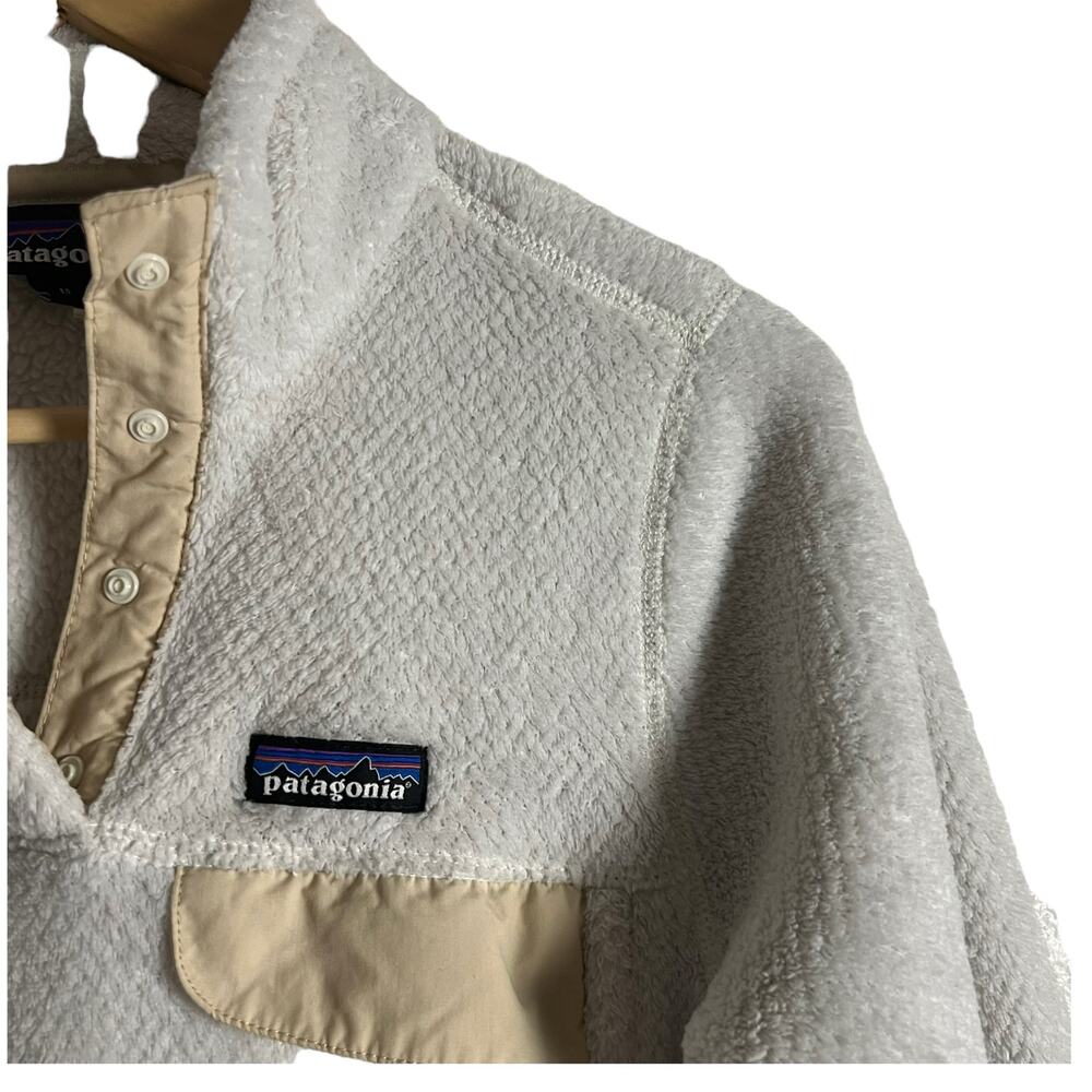 Patagonia Women’s Re-Tool Half Snap Ivory Fleece Pullover Size Medium - Picture 4 of 8